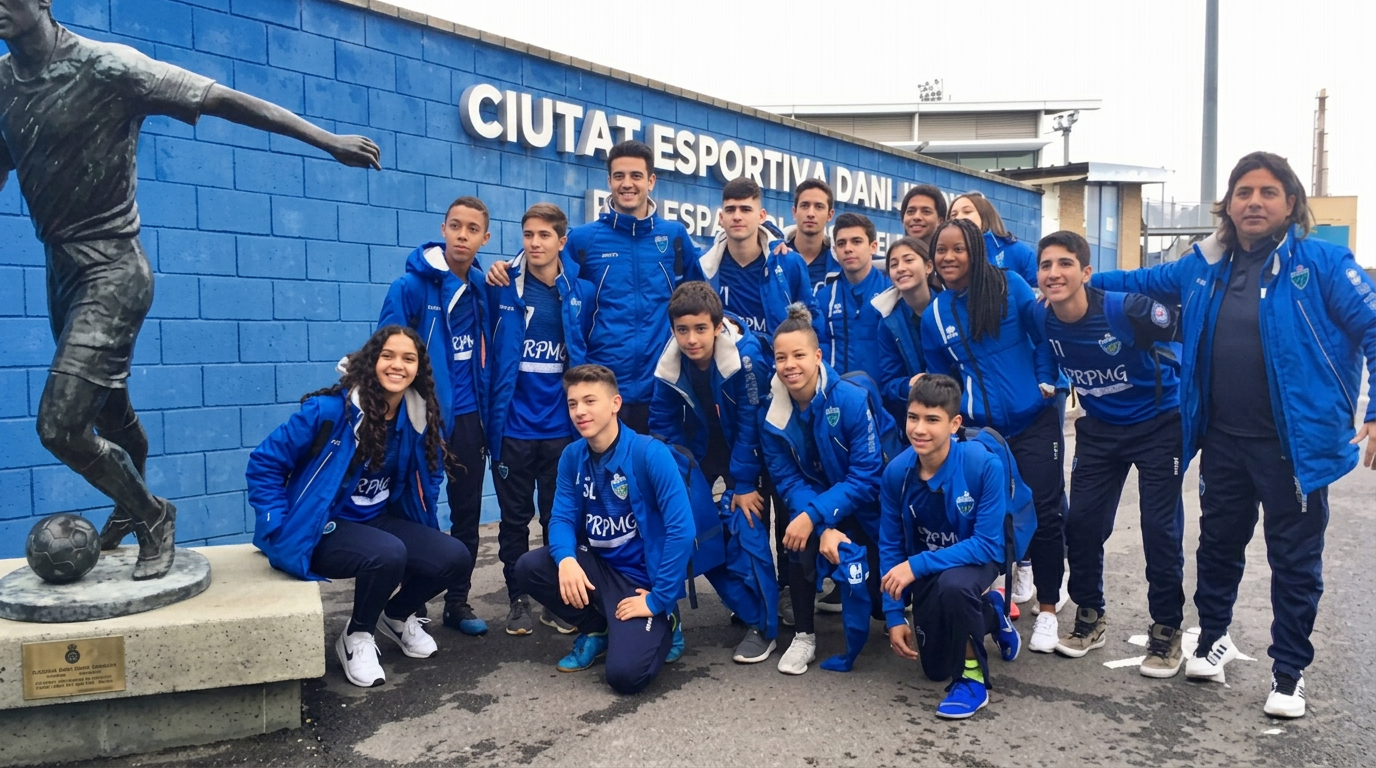 Session at RCD Espanyol's academy