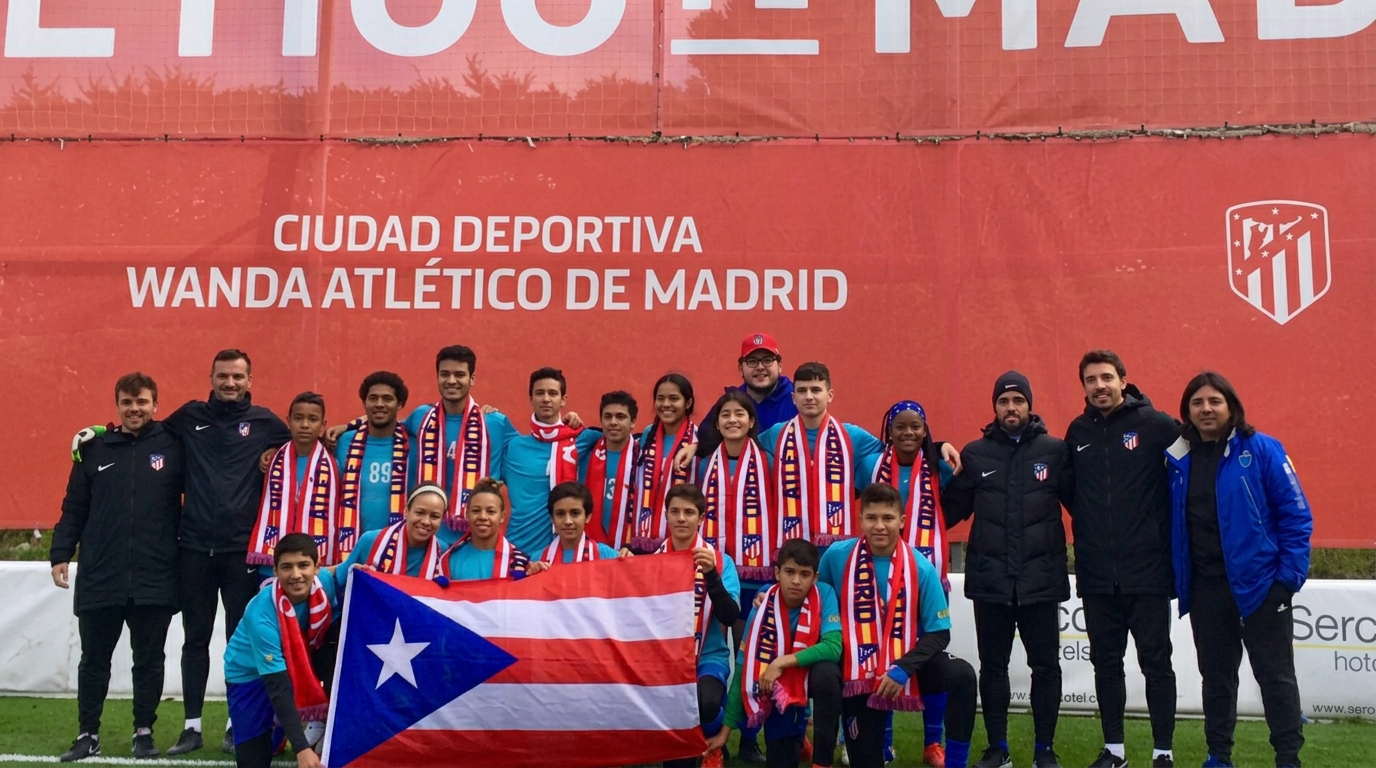Session at Atlético de Madrid's academy